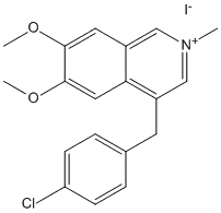 Molecular Structure of 113742-81-7 (Isoquinolinium, 4-[(4-chlorophenyl)methyl]-6,7-dimethoxy-2-methyl-,iodide)